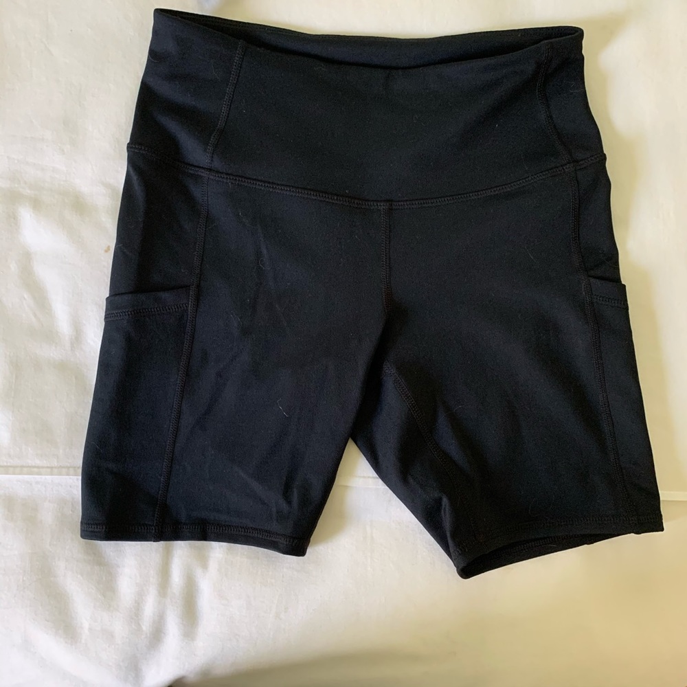 High Waist Bike Shorts with side pockets